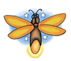 glowing firefly