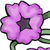 purple star - centered flowers
