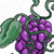 feminine grapes with vines