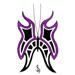 purple and black tribal butterfly..
