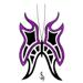 purple and black tribal butterfly..