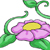 pink fower with vines