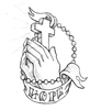 hands praying for hope with rosary