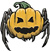 pumpkin with spider legs..