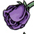 purple rose with hearts..