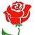 tribal colored rose