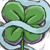 four leaf clover with smoke