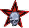skull inside of red star