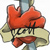 sword stabbing heart with banner..