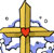 wooden cross in sky