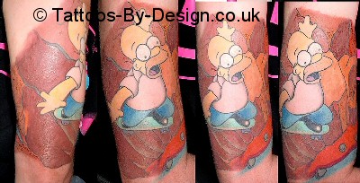Homer Simpson jumping springfield gorge