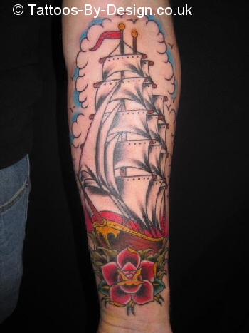 Old School Ship / Galleon Tattoo