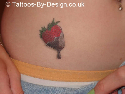 chocolate covered strawberry tattoo