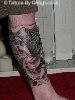 Space theme lower leg sleeve