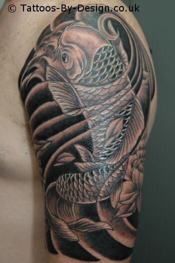 Koi Tattoo Black And Grey