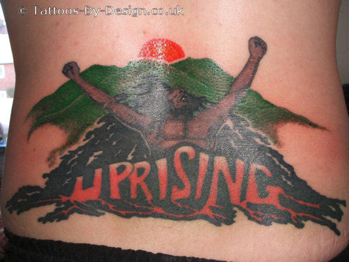 Bob Marley Uprising Lower Back updated Tattoo Bob Marley Uprising Lower Back updated Tattoo