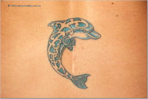 Dolphin Lower Back Tattoo 3