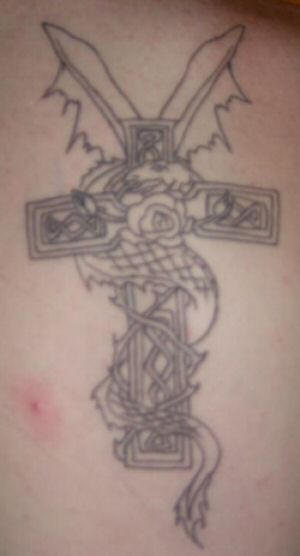 Celtic Dragon and Cross