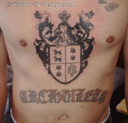 Family Crest Tattoos Pictures on the Body