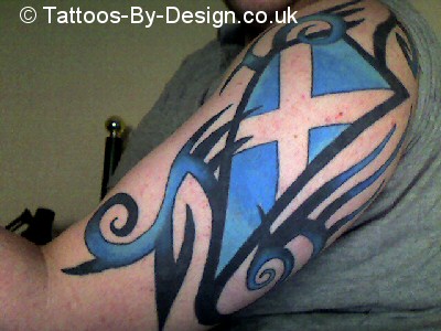 First tattoo Scottish Tribal Shield