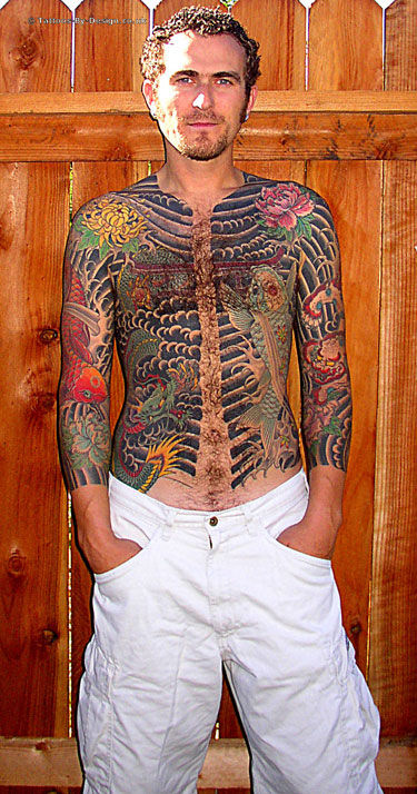 Japanese Body Suit - Front Tattoo