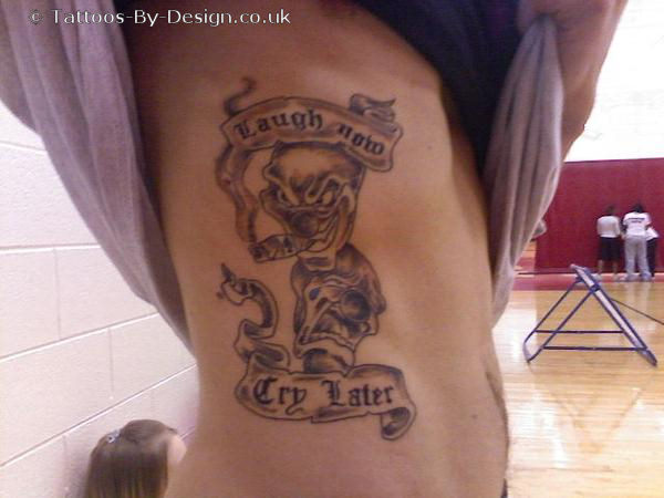 evil laugh now cry later tattoo evil laugh now cry later tattoo