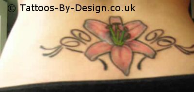 Lower back lily Tattoo