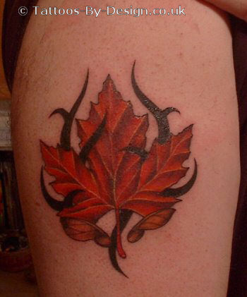 Maple Leaf in thorns with maple keys