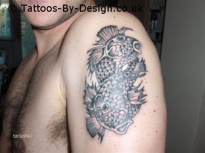 pisces tattoo on arm tattoo picture with black color and fullcolor