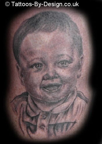 Portrait of customers son 