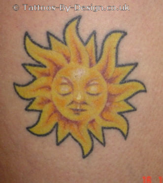 sun with face tattoo sun with face tattoo