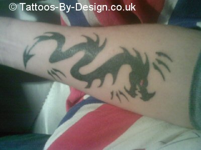 Tribal Dragon With Red Eye