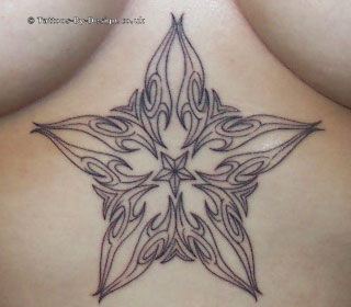 Tribal Star Tattoo Design