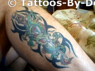  Trible Skull Kinfe Dragon