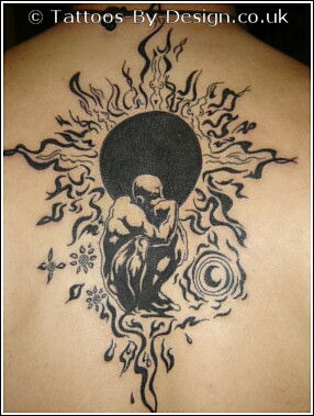 black sun burning Tattoo