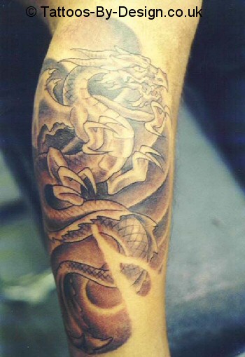 dragon on my leg
