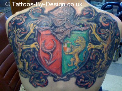 family crest heraldic backpiece