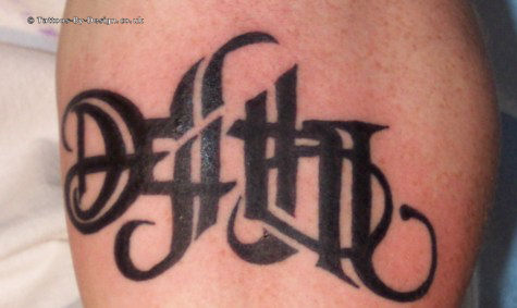 angel of death tattoos. Tags, ambigram tattoos