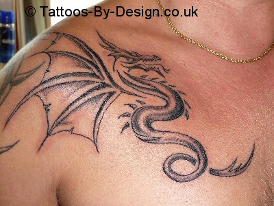 shaded tribal dragon