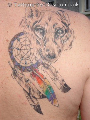 shamanic wolf Tattoo