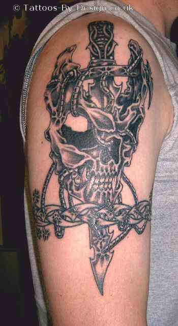 skull and blade tattoo skull and blade tattoo