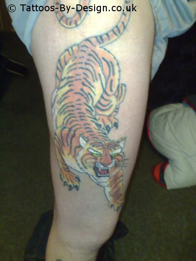tiger on thigh Tattoo tiger on thigh Tattoo